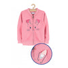 51015 Glitter Star Rabbit Face Pink Zipper 2783