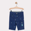 SM Shark Embroidered  Blue Shorts 1382