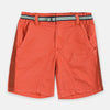 LC Orange Side Tape Contrast Belt Shorts 1255
