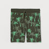 HM Green Palm Leaves Dark Green Shorts 4124