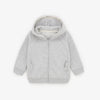 ZR With a Simple Tape Grey Zipper Hoodie 3372