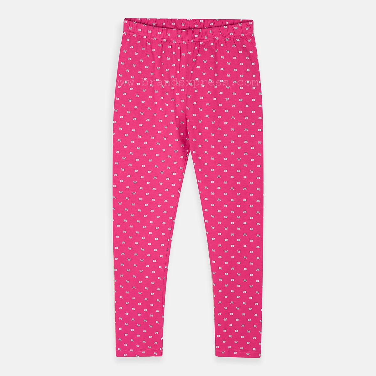 Kids Butterfly Printed Shocking Pink Legging 7152