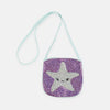 Silver Star Sequence Purple Mini Purse 1567