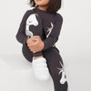 HM Big Unicorn Print Dull Black Legging 2165