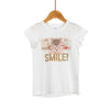 TX Glitter Smile CAT White Tshirt 1761