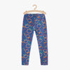 51015 Colorful Apples All Over Print Blue Legging 4321