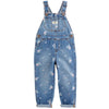 Osk Flowers Print Mid Blue Denim Full Dungaree 3806