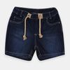 OM Contrast Cord Dark Blue Denim Shorts 1403