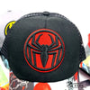 Spider Man Embroidered Spider Logo Black Net Cap 9155