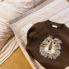 MG Aplic Lion Brown Wool Sweater 8651