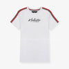 Hollister Shoulder Tape Script Logo White T-Shirt 9400