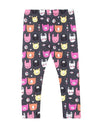 51015 Multicolor Bear faces Grey Terry Legging 4380