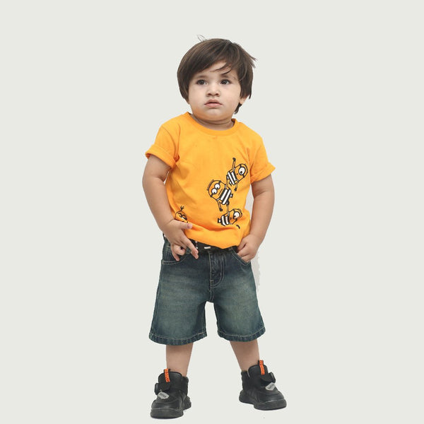 B.X Minions Print Mango Yellow Tshirt 4838