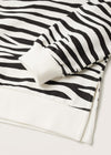 MNG Zebra Print White Sweatshirt 9899