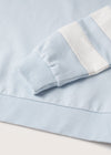 MNG 2 Stripe Sleeves Light Blue Short Sweatshirt 9876