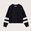 MNG 2 Strips Sleeves Black Sweatshirt 9894