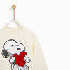 ZR Kids Ecru Snoopy Sweatshirt 11756