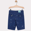 SM Shark Embroidered  Blue Shorts 1382