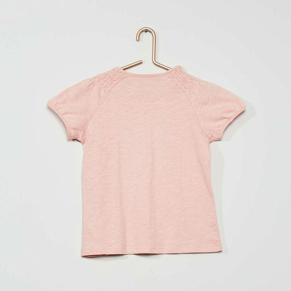 KB Front Lace Style Shoulder Pink Top 4109