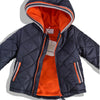 BBL Orange Contrast Blue Puffer Jacket 2832