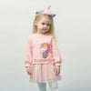 Anc Lal Multi Unicorn Light Pink Frock 3243