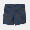 OM Palm Leaves Blue Cotton Shorts 1396