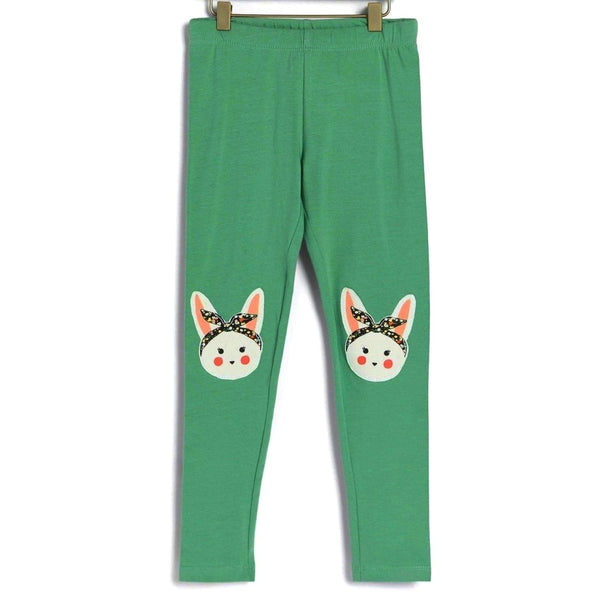 B.X Knee Printed Bunny Dark Mist Legging 7399