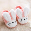 Rabbit Ears Fluffy Warm Peach Slippers 8158