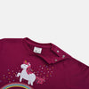 ZR Believe In Rainbow Unicorn Burgundy Sweatshirt 3124