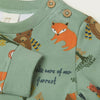 H Forest Bear Print Green Sweatshirt 7716