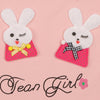 Yougi Applique Pink Bunny Double Face 2 Piece Set 2268
