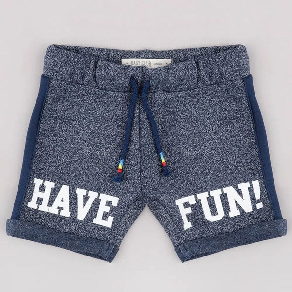 Bab Clb Have Fun Textured Blue Shorts 1892