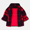 LRL Red & Blue Check Wool Girls Coat 7751