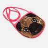 Golden Dog Sequence Pink String Mini Purse 1570