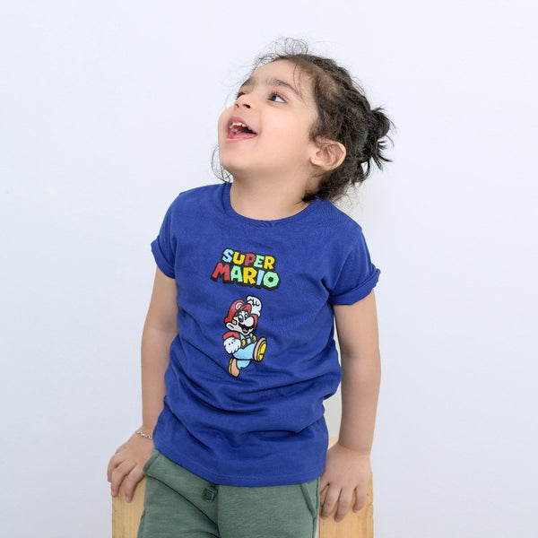 B.X Super Mario Navy Blue Tshirt 4939