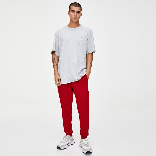P&B Zip Pockets Technical Sports Red Trouser 2706