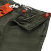 OM Orange Button Faded Knee Olive Green Pant 3218
