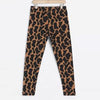 LDX Big Leopard Print Brown Legging Fleece 2293