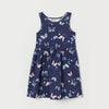 HM Pink & Blue Butterflies Navy Blue Sleeveless Frock 3774