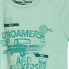 LS Roamers and Seekers Printed Mint Green Tshirt 3517