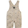 Osk Anchor Print Beige Cotton Short Dungarees 3802