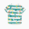ZR Sea Life Teal and White Stripe Tshirt 1347
