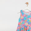 SFR Cat and Leaves Pink Sleeveless Frock 2225