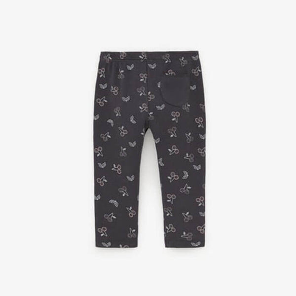 ZR Charcoal Cherry Front Button Legging 799