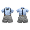 JD Prince Cadet Blue Gallace Shorts & Shirt Set With Bow 9256