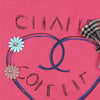 MNXY Shocking Pink Bow Heart Print 2 Piece Set 2273
