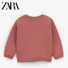 ZR Coral Pink With Bottom Sided Bows Sweatshirt 933