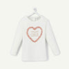 TAO Heart Applic Coeur White Full Sleeves Tshirt 7604