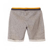 L&S Dot Textured Grey Shorts with Musturd Belt 1748