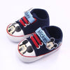 Mickey Print, Navy Blue Shoes with Red Lace 2127